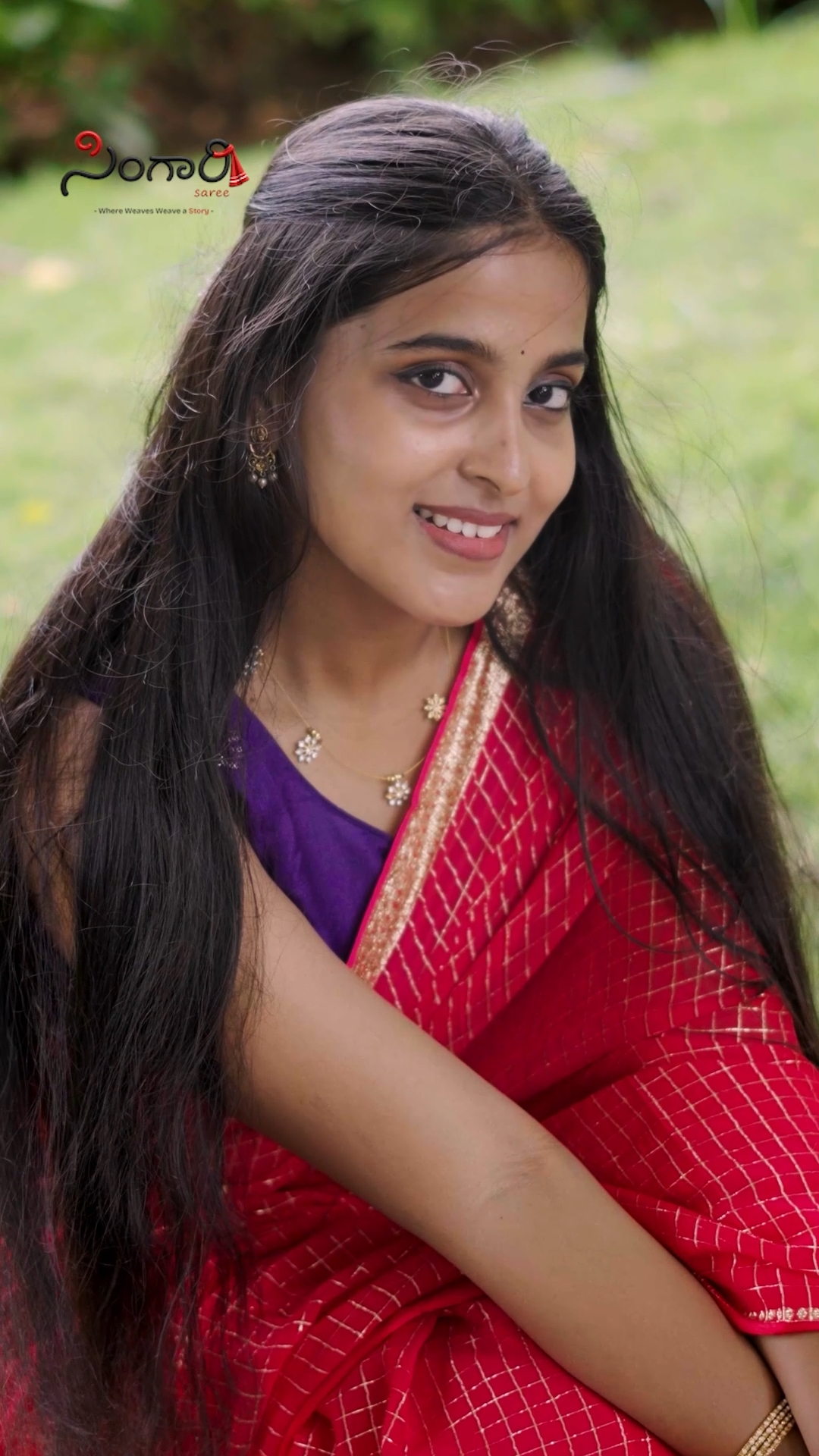 FANCY CHINNON CHECKS SAREE
